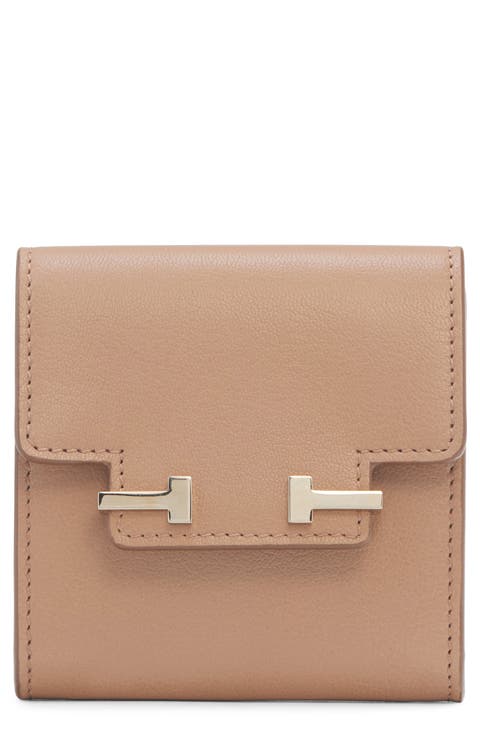 Double T Leather Card Holder