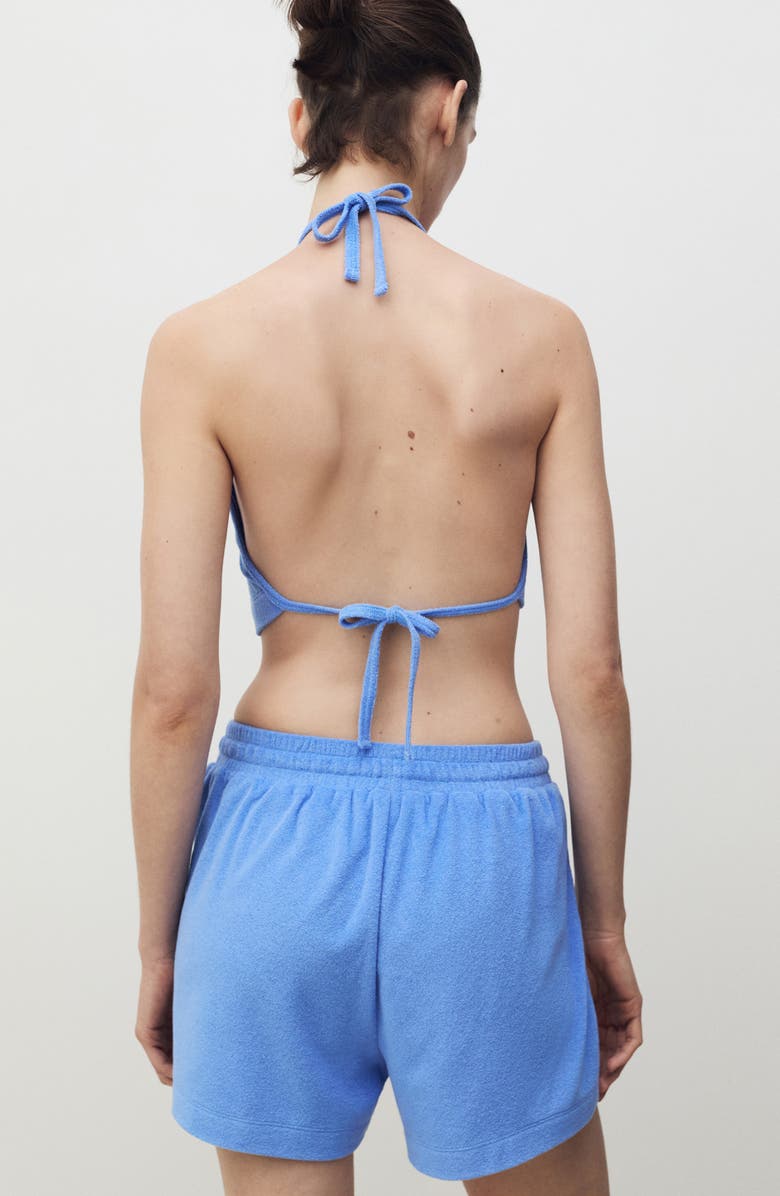 MANGO Cotton Blend Terry Shorts, Alternate, color, 