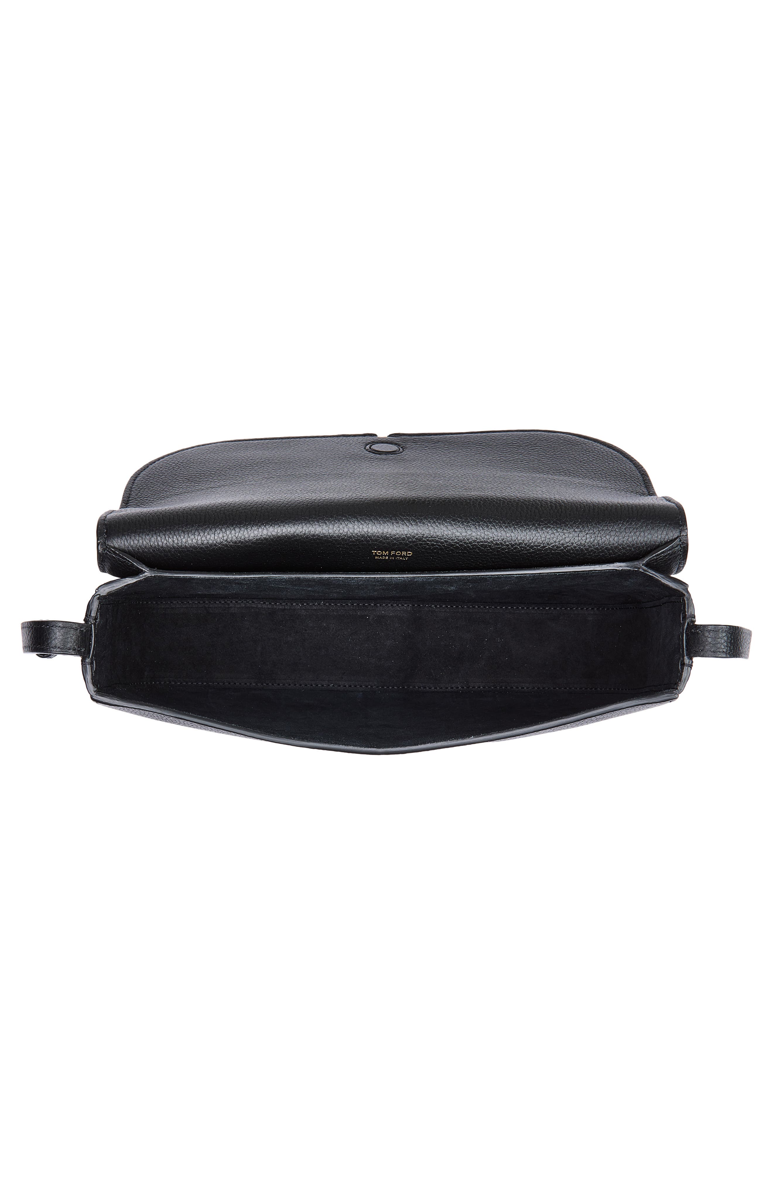 Medium Leather Crossbody Bag, Alternate, color, BLACK