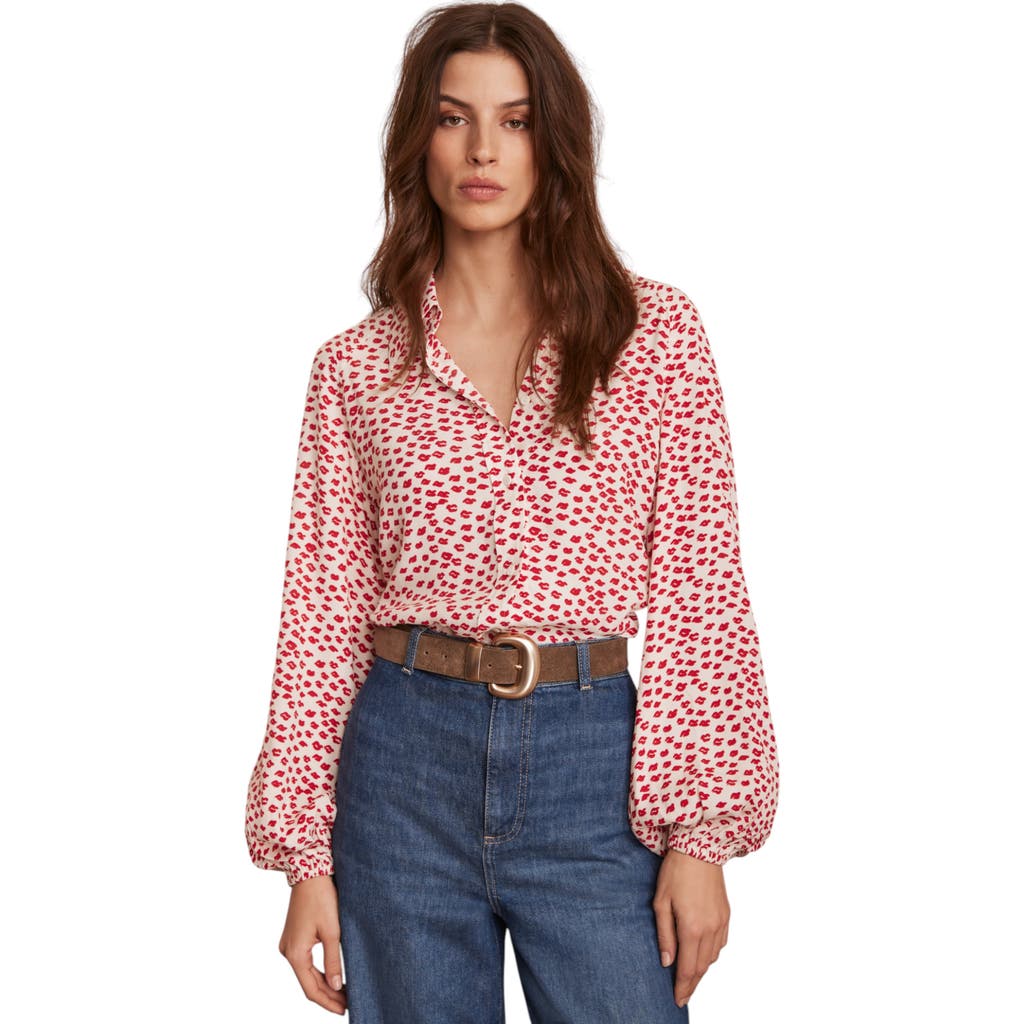 Mint Velvet Lips Print Crop Shirt