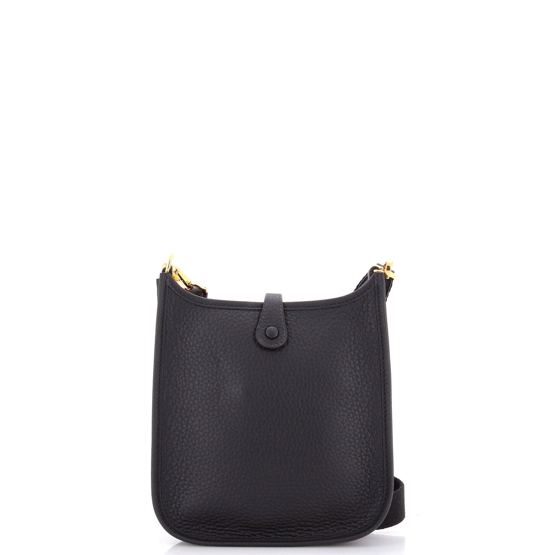 Pre-Owned Hermes Evelyne Bag Gen III Clemence TPM, Alternate, color, Noir