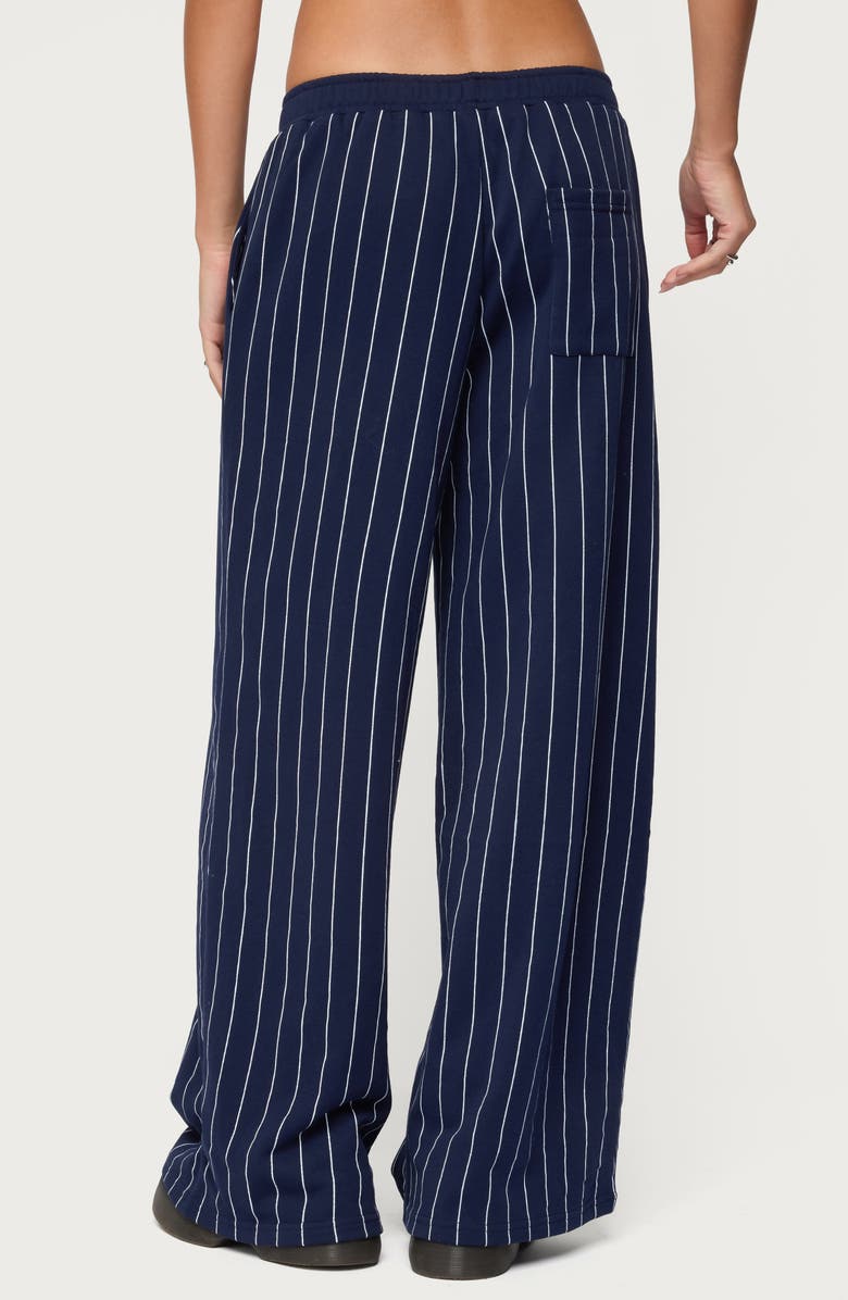 EDIKTED Mercer Pinstripe Wide Leg Pants, Alternate, color,