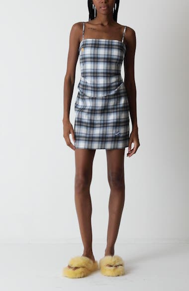 Acne Studios Dua Optic Check Minidress | Nordstromrack Acne Studios Dua Optic Check Minidress | Nordstromrack