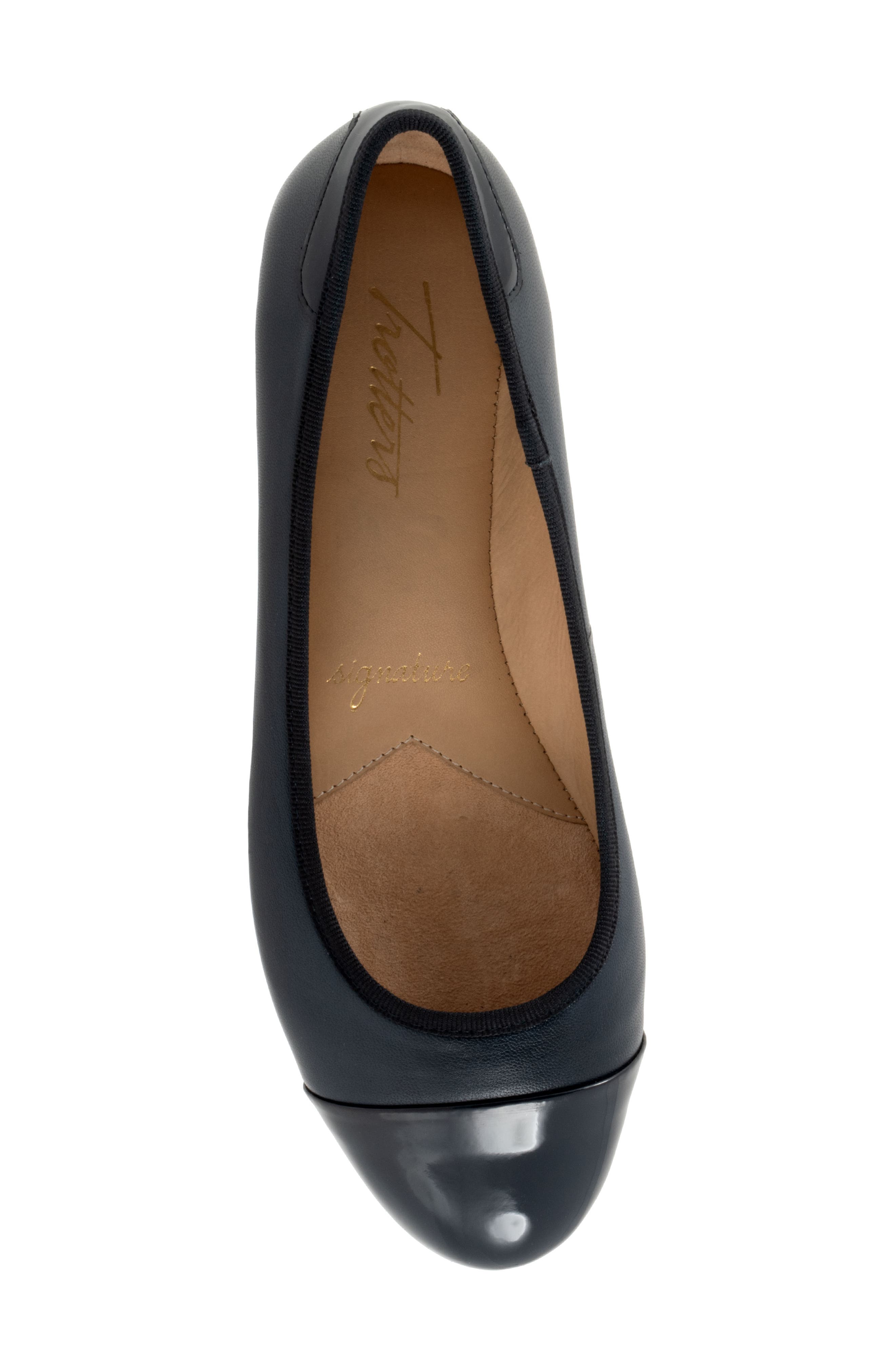 Clara Cap Toe Flat, Alternate, color, NAVY