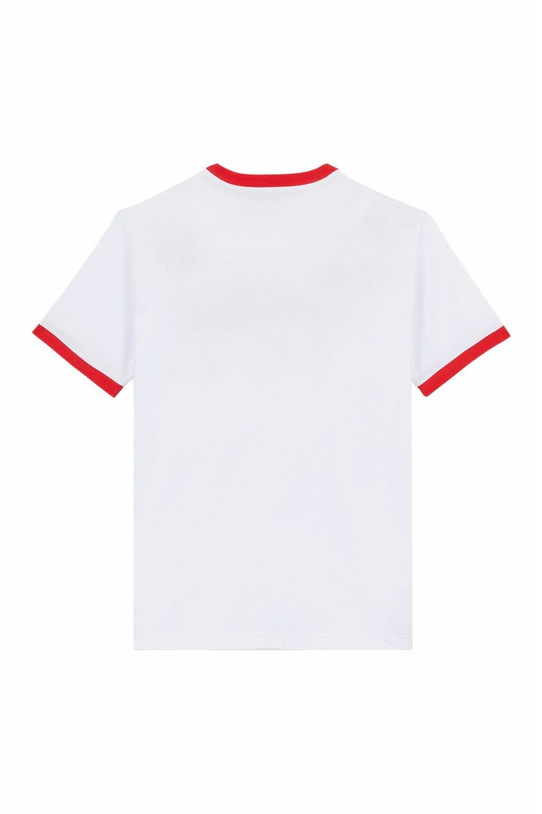 Men's Bicolor Logo Light Jersey Cotton T-Shirt, Alternate, color, COQUELICOT