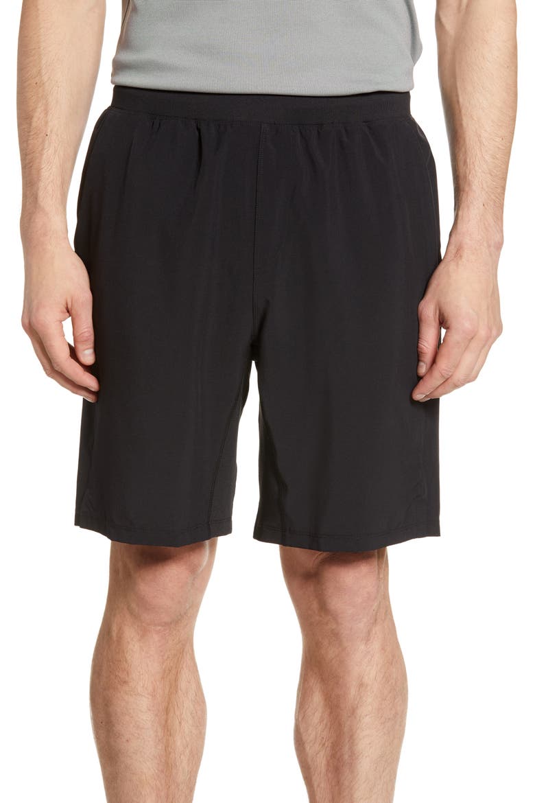 Core Stretch Woven Shorts, Main, color, BLACK