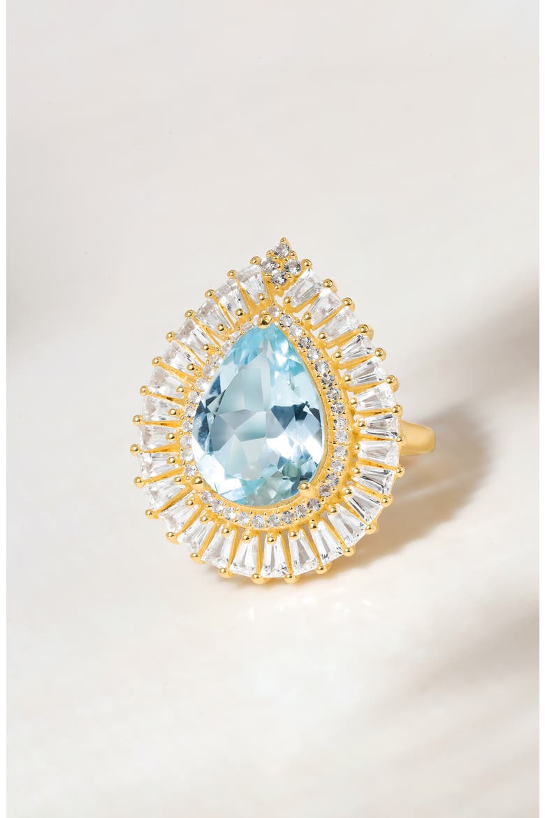 Semiprecious Stone Ring, Alternate, color, PALE BLUE
