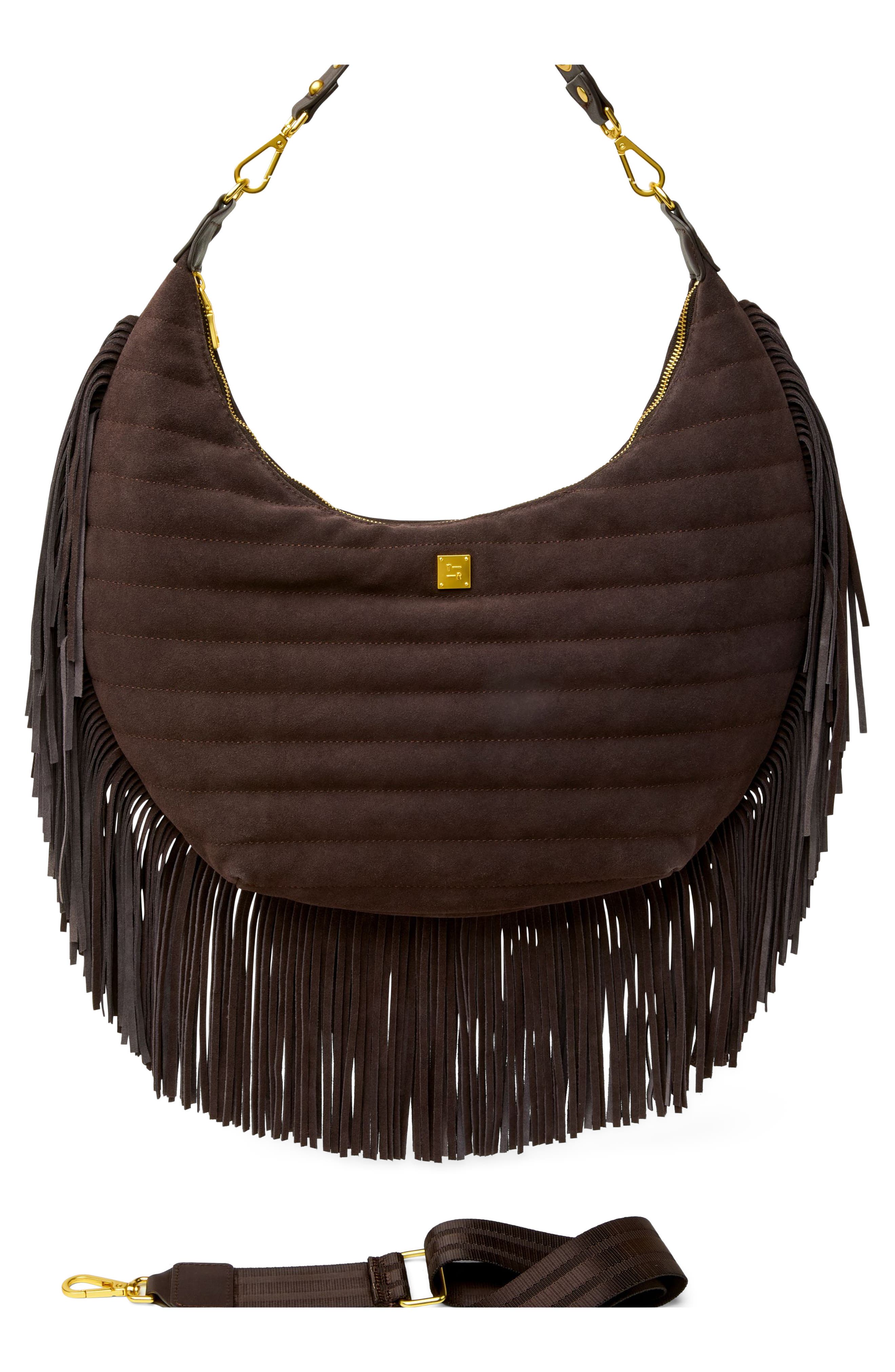 Songbird Suede Hobo, Alternate, color, BRUNETTE SUEDE