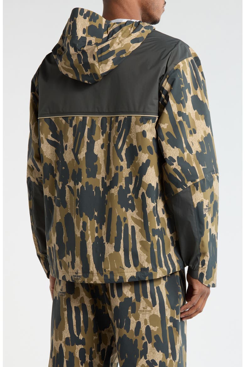 Tour Divot Camouflage Rain Jacket, Alternate, color, BARK CAMO