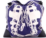 Pre-Owned Hermes Silky City Bag Printed Silk and Leather PM