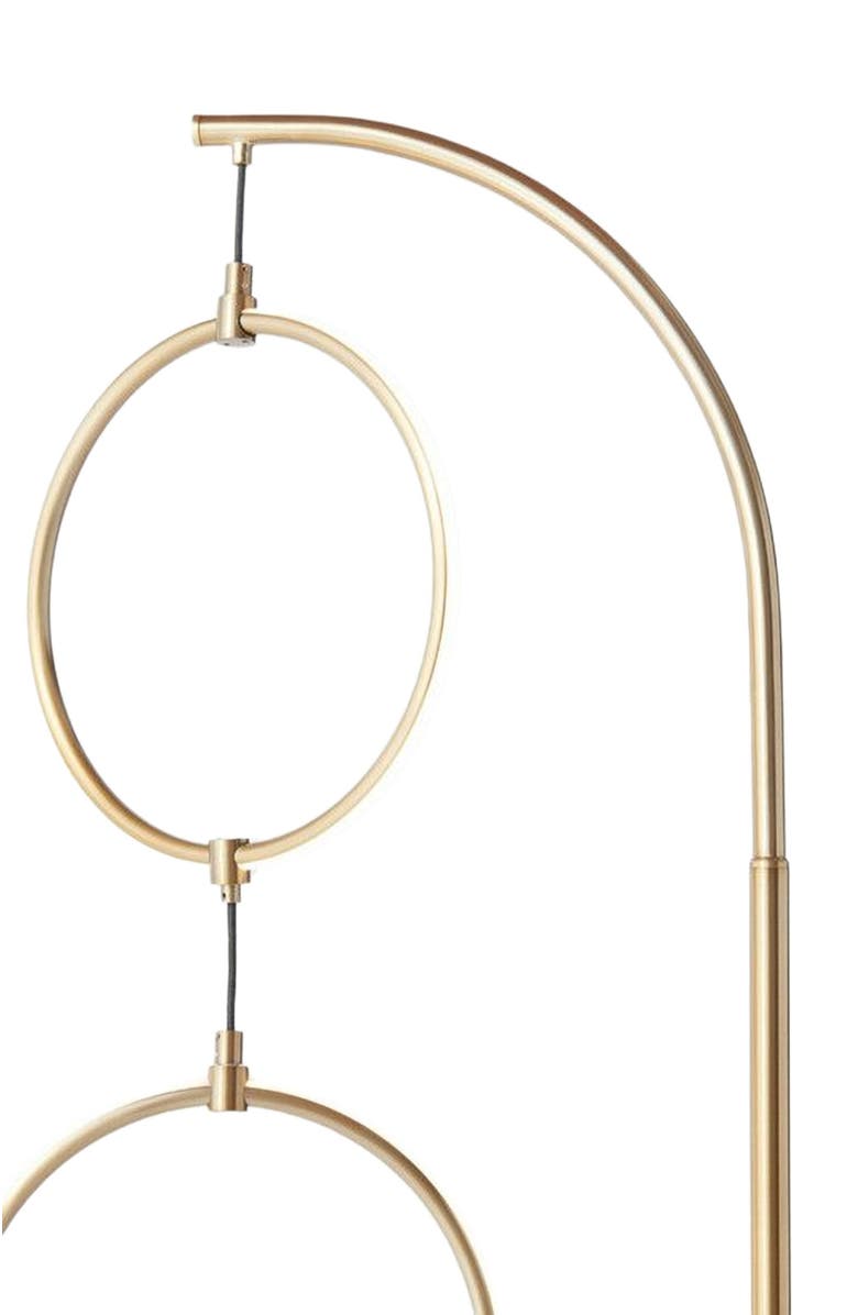 Brightech Nova 74" Novelty Halo Integrated LED Floor Lamp with 3-Way Dimming, Alternate, color, Antique Brass