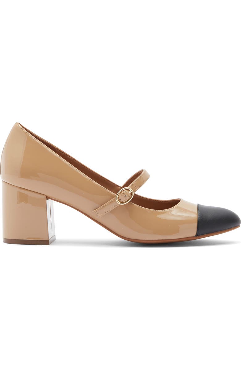 NORDSTROM RACK Jackie Cap Toe Mary Jane Pump, Alternate, color, Tan Blush
