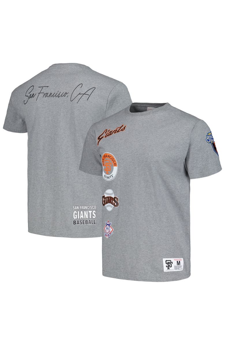 Mitchell & Ness Men's Mitchell & Ness Heather Gray San Francisco Giants Cooperstown Collection City Collection T-Shirt, Alternate, color, Heather Gray
