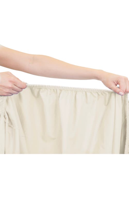 Modern Living Cotton Sateen Sheet Set In Cream