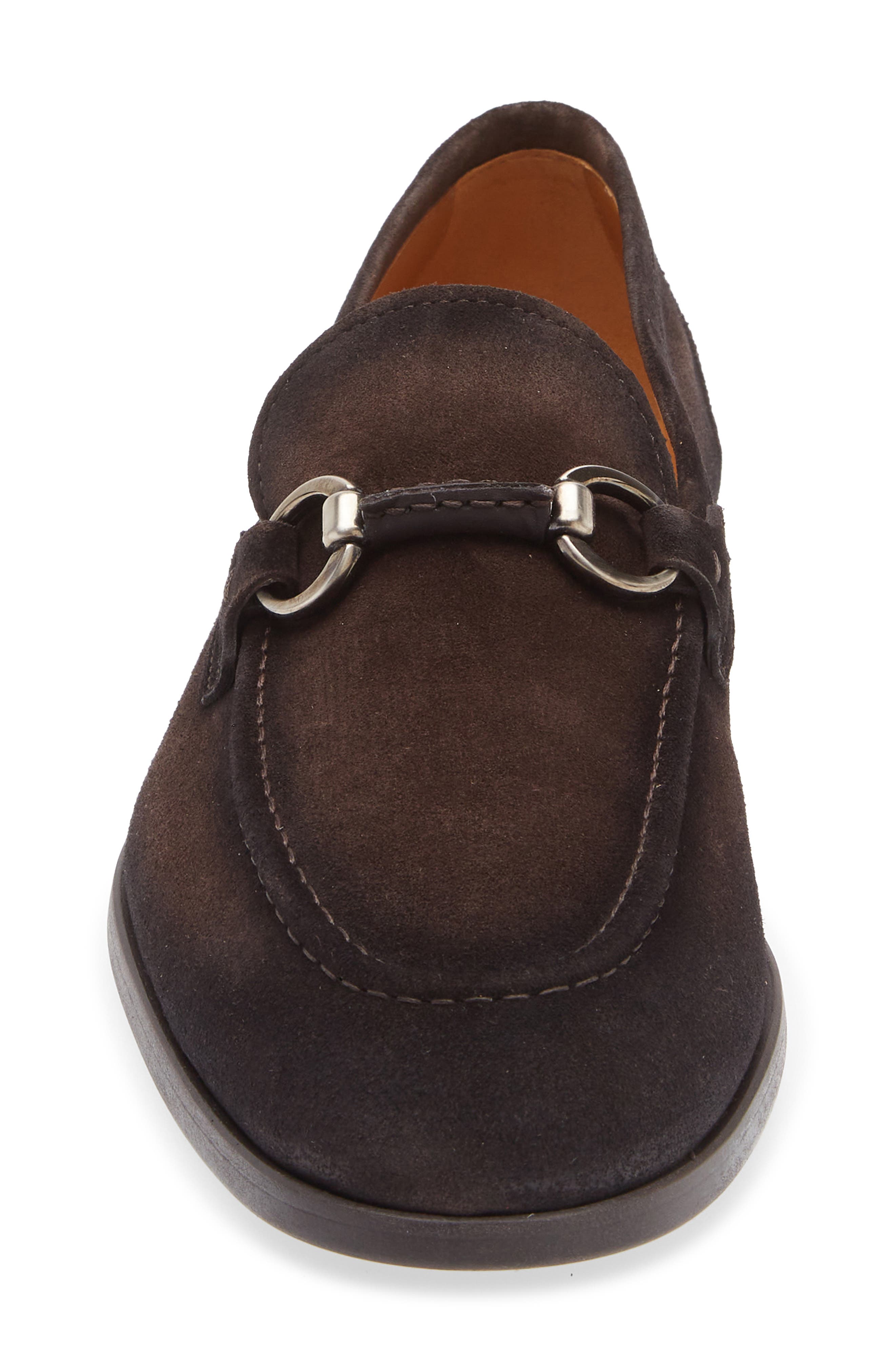 Magnanni Magico Bit Loafer, Alternate, color, Brown Suede