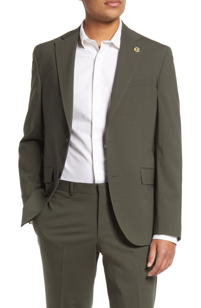 Ted Baker London Roger Extra Slim Fit Stretch Wool Suit, Alternate, color, 