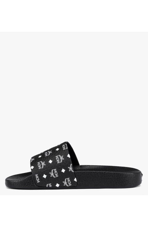 MCM MCM MONOGRAM PRINT RUBBER SLIDES