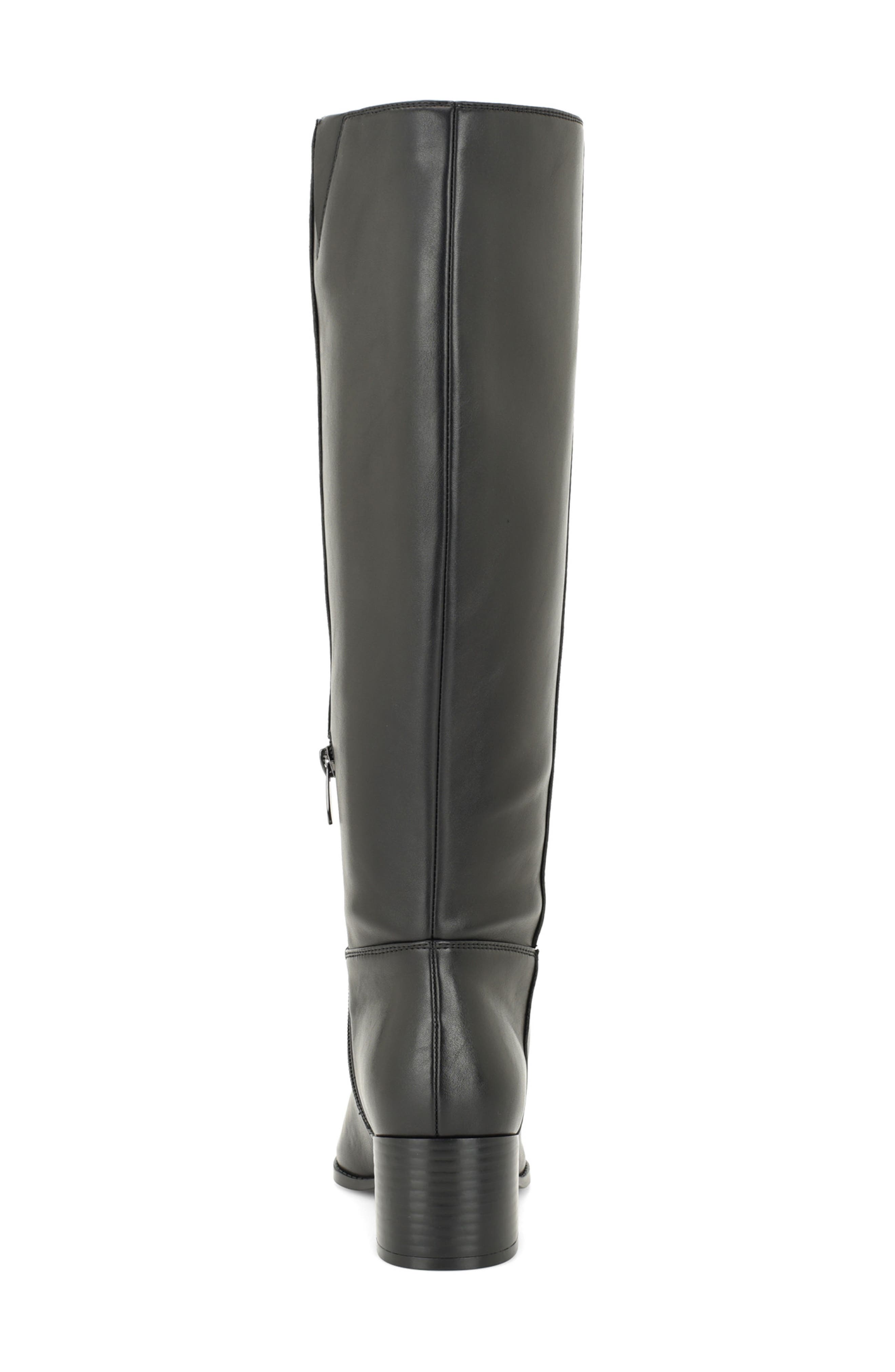 Bridgit Faux Leather Knee High Boot, Alternate, color, BLK01