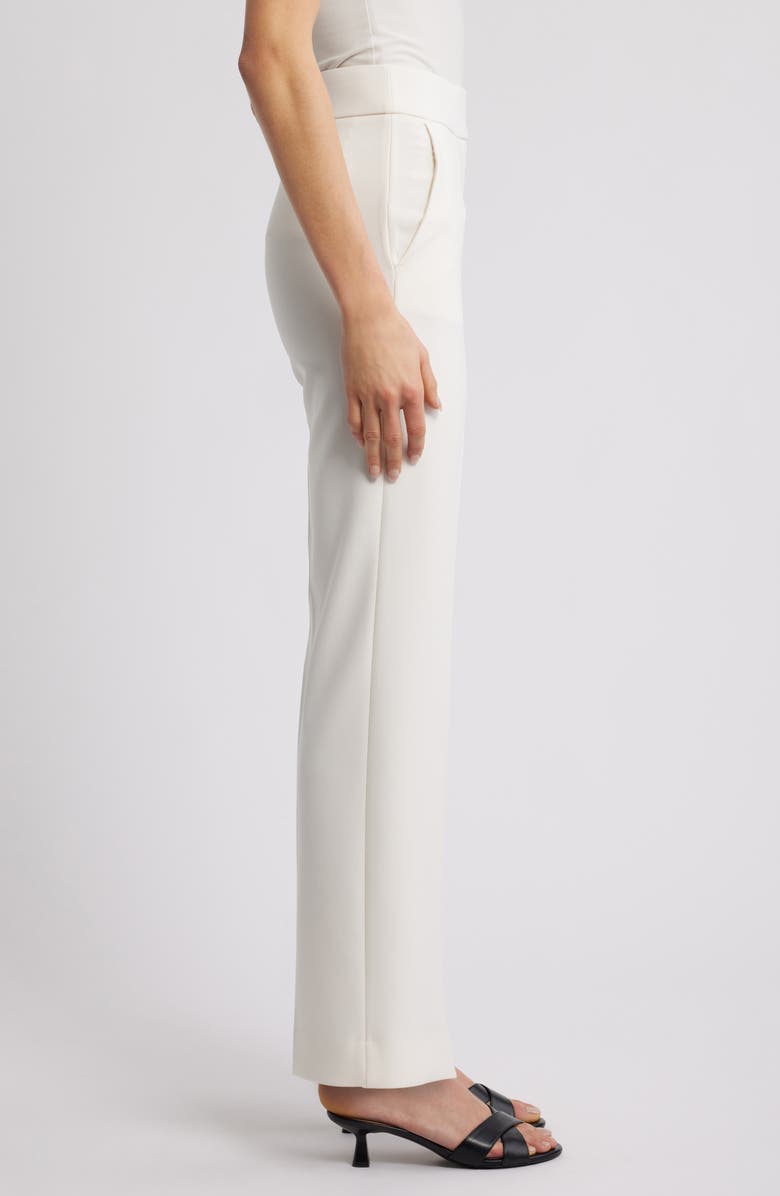 Anne Klein Grace High Waist Pull-On Pants, Alternate, color, White Dove