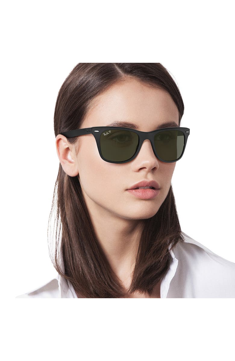 Ray-Ban 52mm Polarized Rectangular Sunglasses, Alternate, color, 