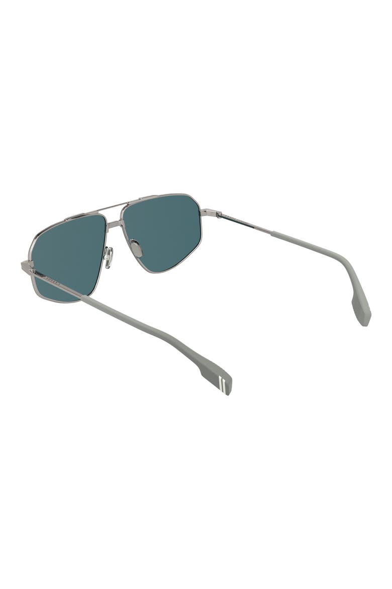 61mm Polarized Aviator Sunglasses, Alternate, color, LIGHT GUNMETAL