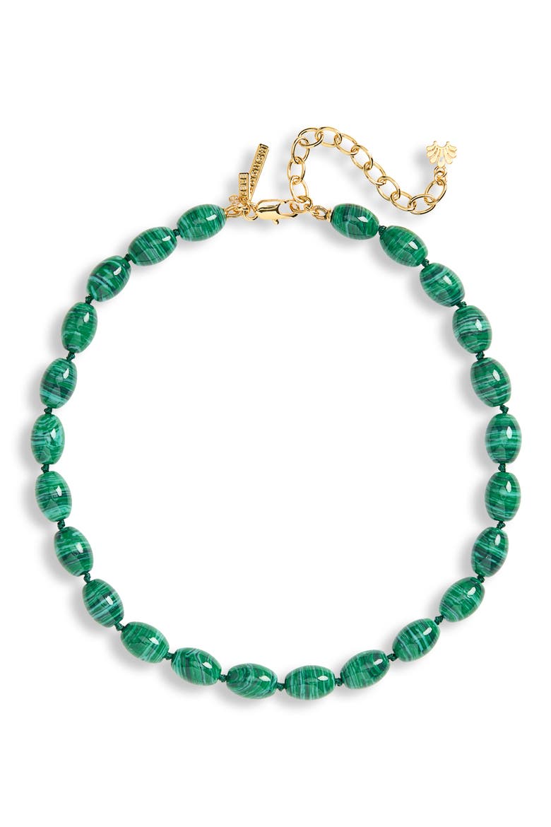 Baroque Collar Necklace, Main, color, MALACHITE