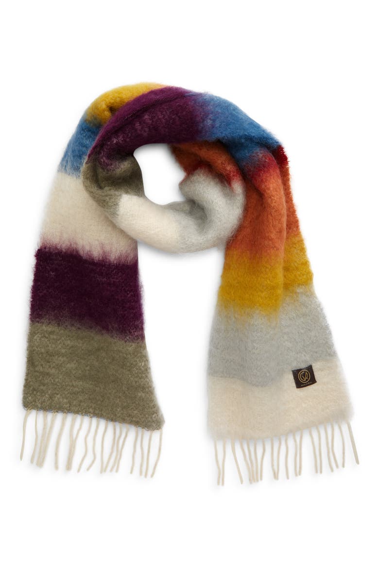 x Ezcaray Matisse Stripe Mohair & Wool Scarf, Main, color, MULTICOLOR