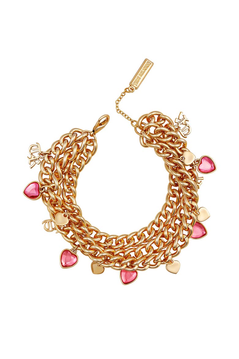 Charmy layered bracelet, Main, color, goldtone