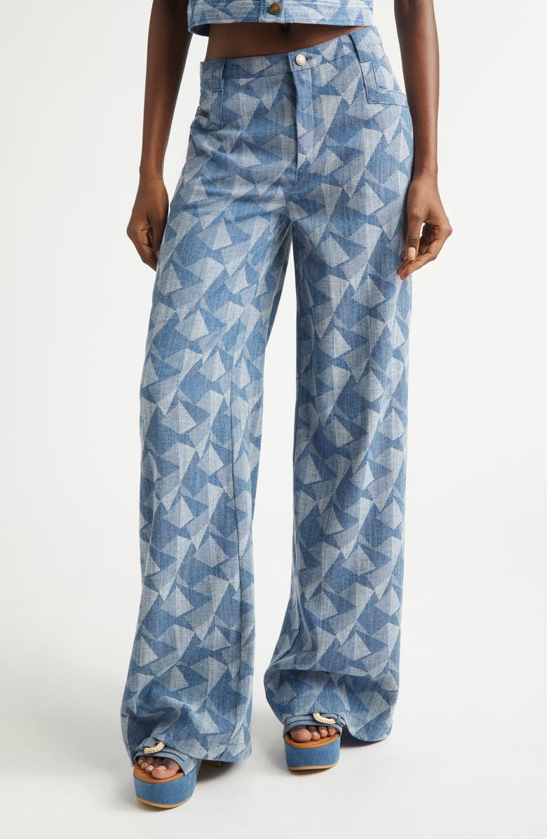 Ramy Brook Leo Jeans, Main, color, Geo Denim