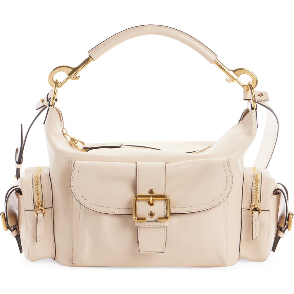 Chloé Large Leather Camera Bag In 20e Boyish Brown