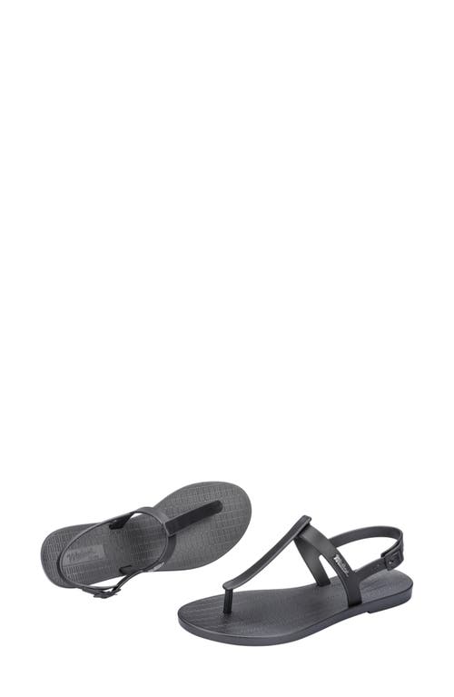 Melissa Sun Ventura T-strap Sandal In Graphite