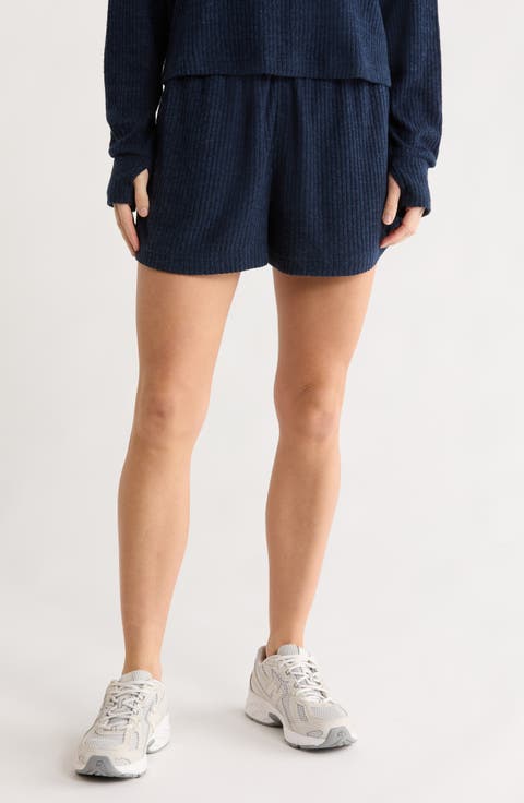 CityRun Rib Knit Wide Leg Shorts