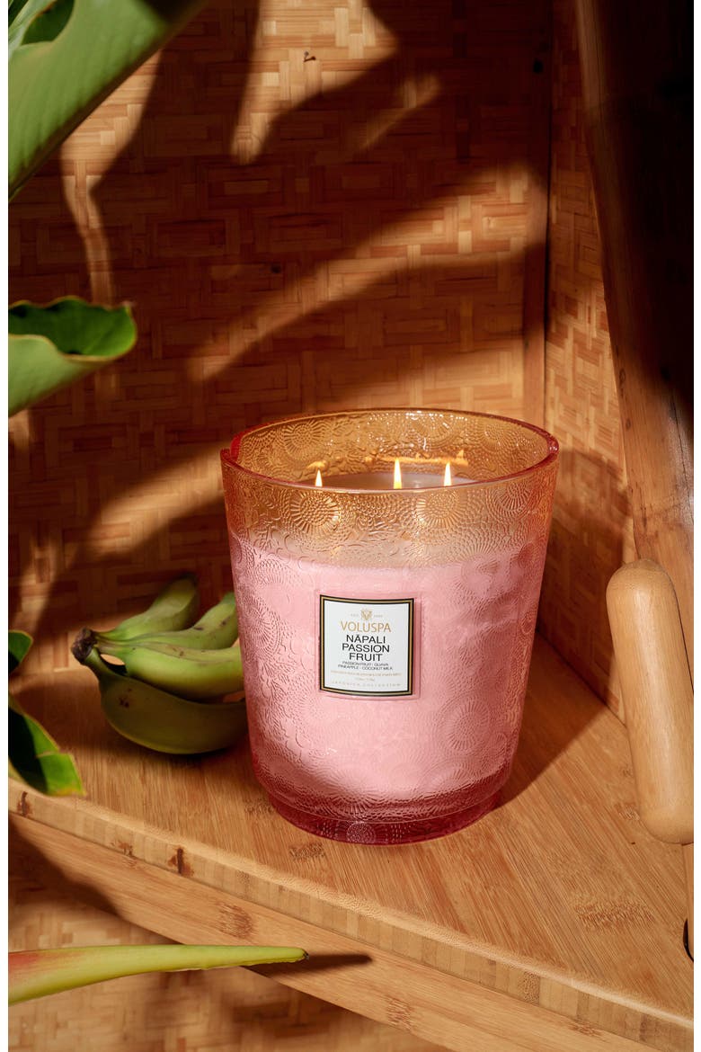 Nāpali Passion Fruit Lidded 5-Wick Hearth Candle, Alternate, color, NO COLOR