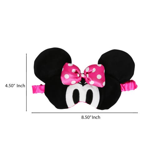 Disney Sleep Mask With Ears And 3d Bow In Black