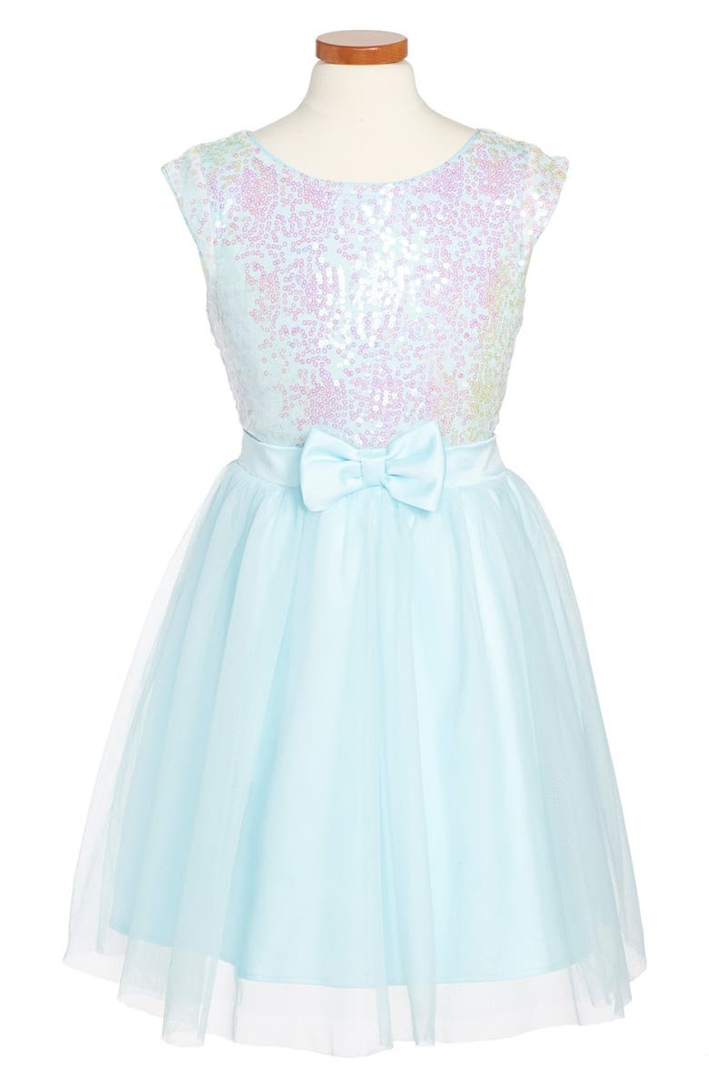 Zunie Sleeveless Sequin Dress, Main, color,