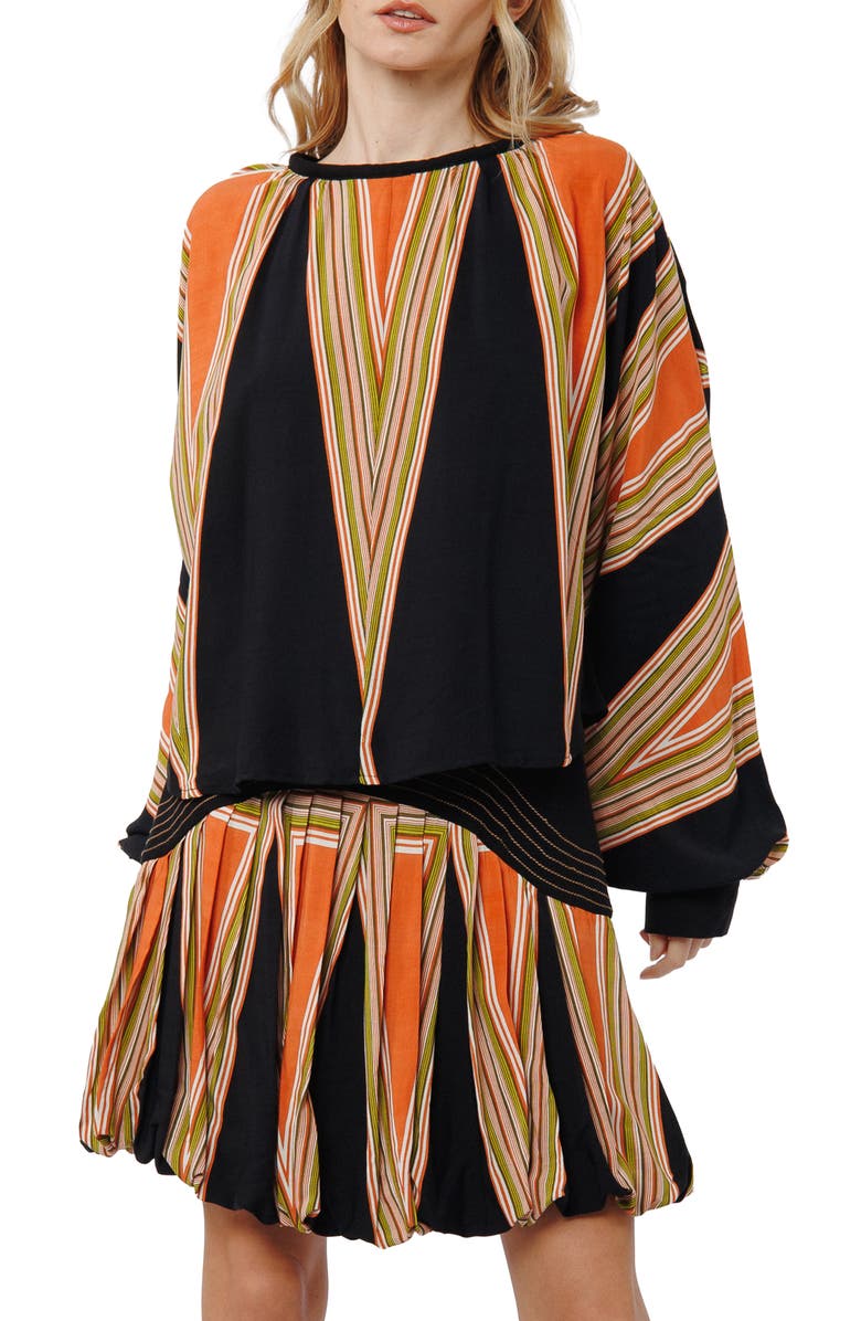 CIEBON Karoline Print Top, Main, color, Black Multi