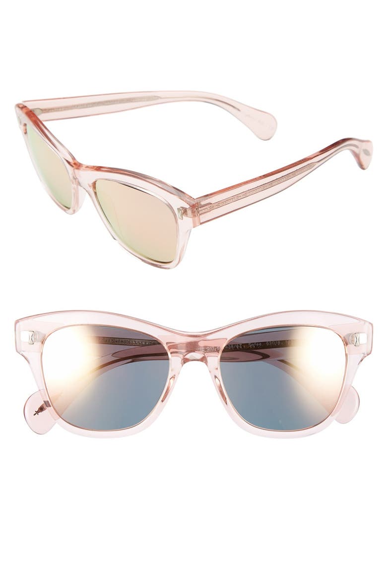 'Sofee' 53mm Retro Sunglasses (Nordstrom Exclusive), Main, color, ROSE CRYSTAL