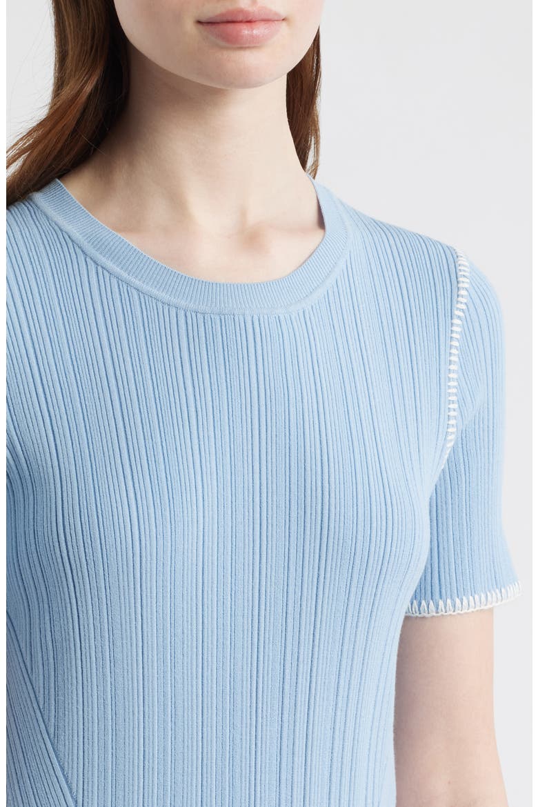 Harper Rib Midi Dress, Alternate, color, SKY