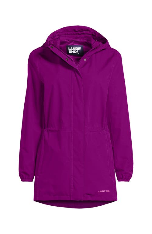 Shop Lands' End Squall Packable Waterproof Raincoat In Royal Magenta
