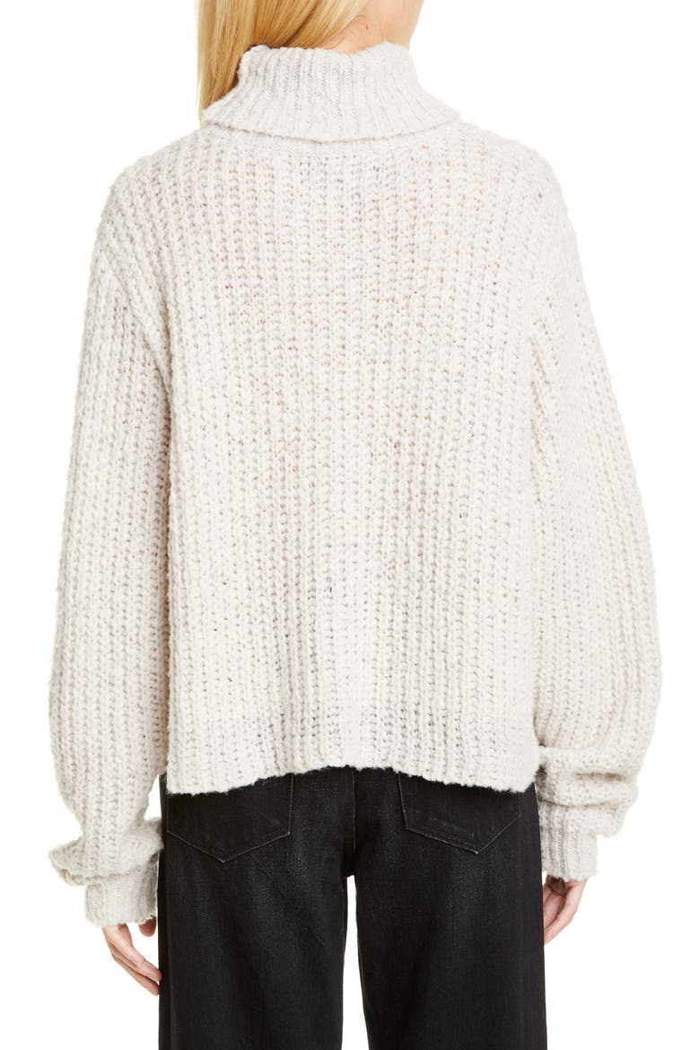 Wool Blend Turtleneck Sweater, Alternate, color, OATMEAL