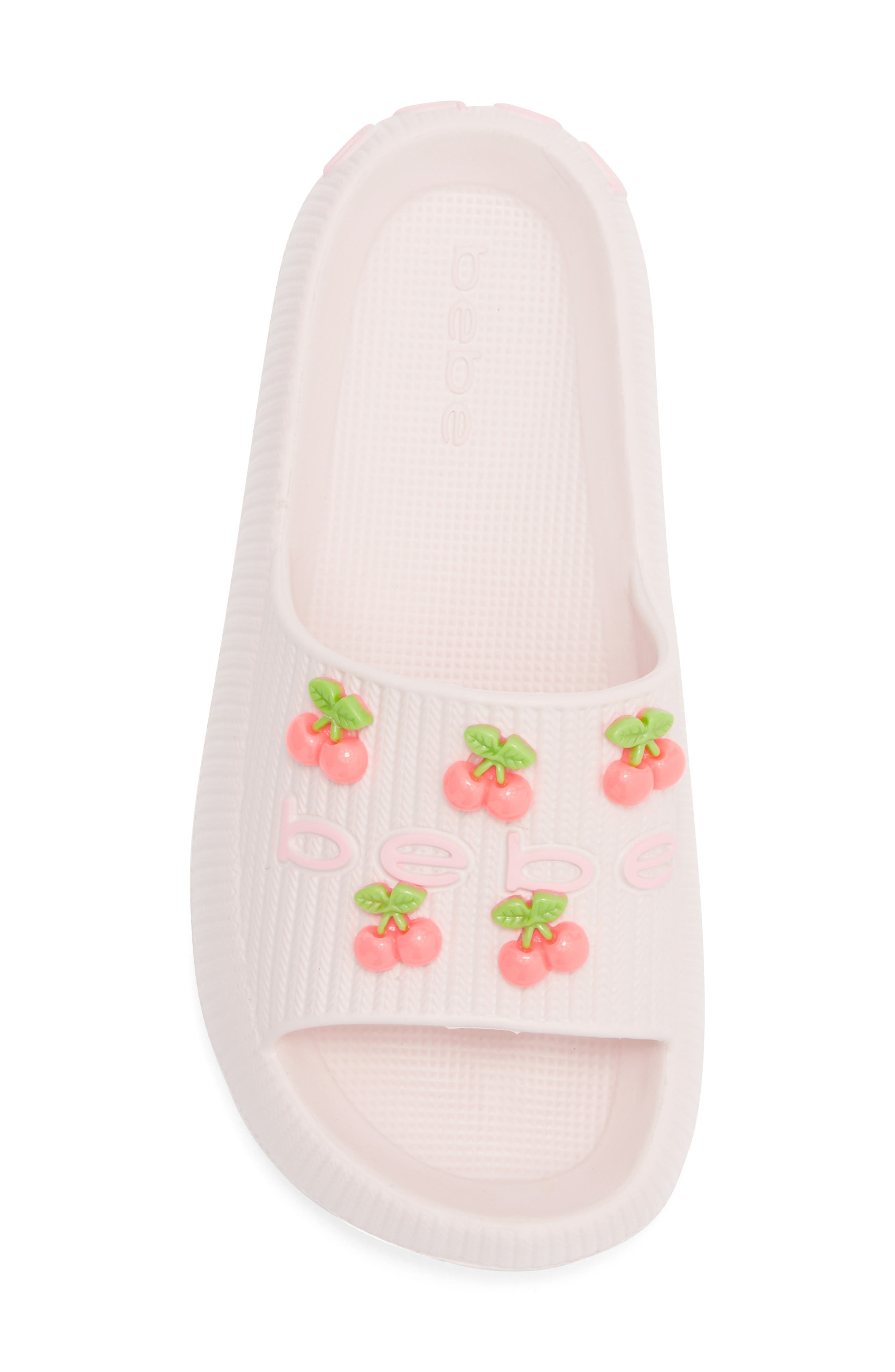 bebe Kid' Cherry Slide Sandal, Alternate, color, Pink