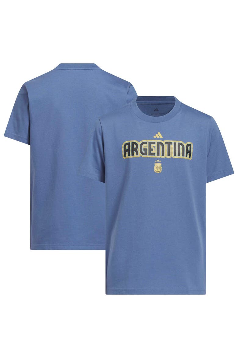 Youth adidas Blue Argentina National Team Jersey Hook T-Shirt, Main, color, Blue