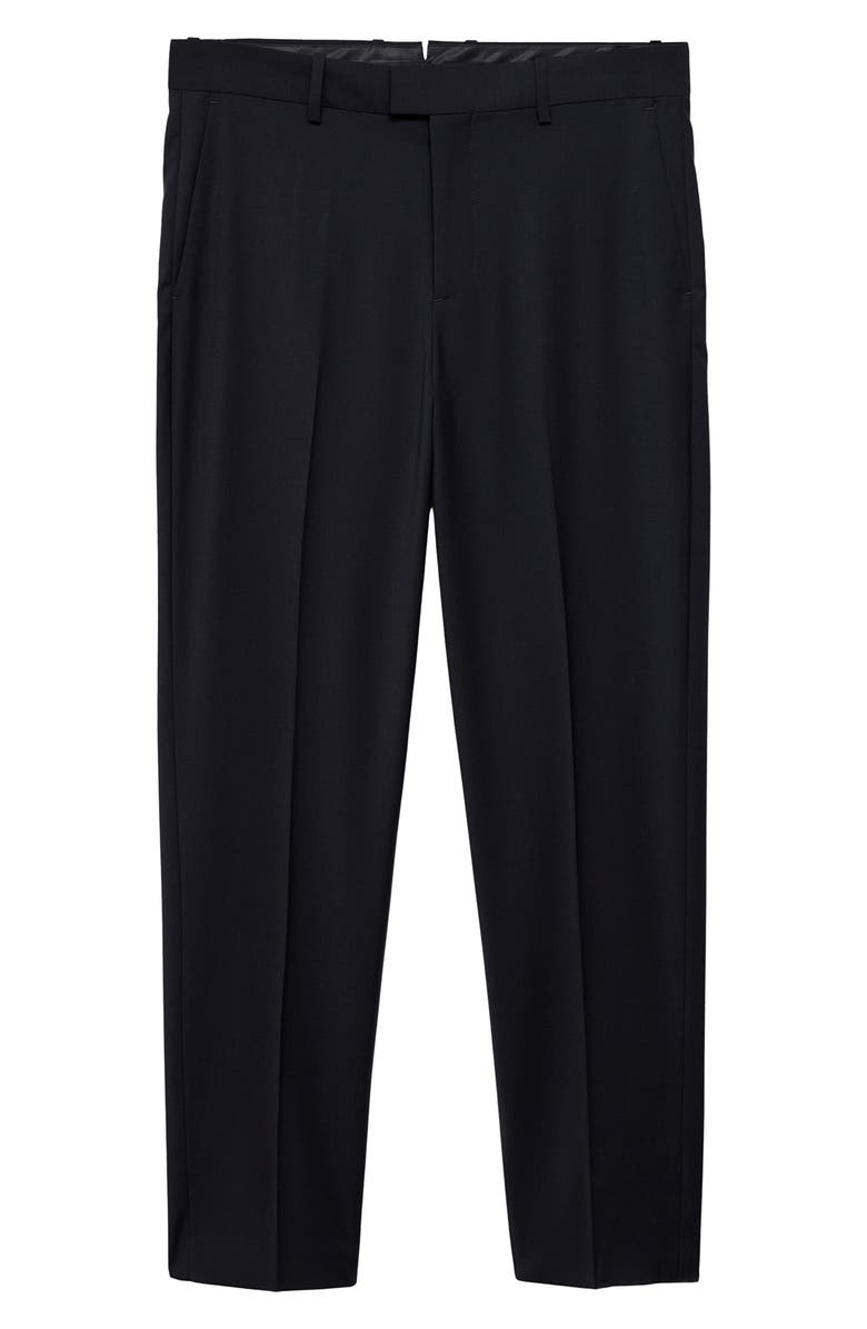 MANGO Regular Fit Dress Pants, Alternate, color, Dark Navy