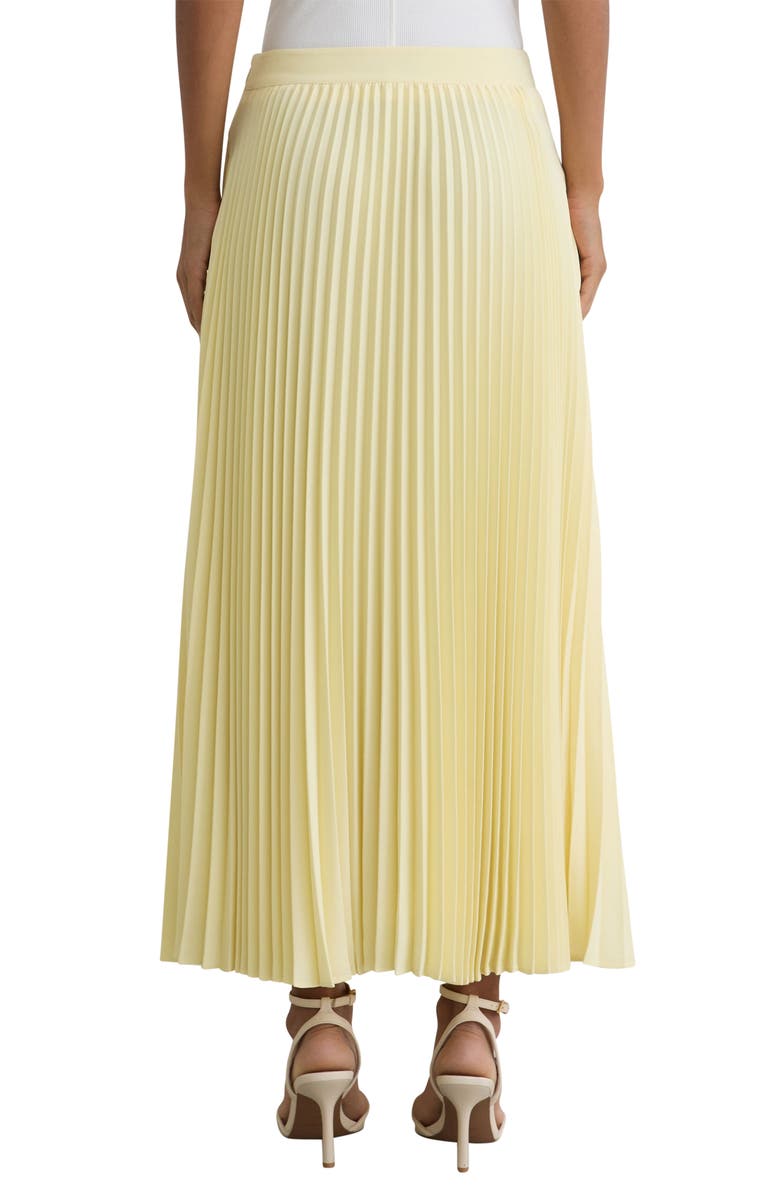 Reiss Amelie Belted Pleated Skirt, Alternate, color, Yellow