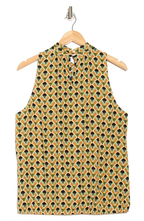 Daniel Rainn Mock Neck Sleeveless Top
