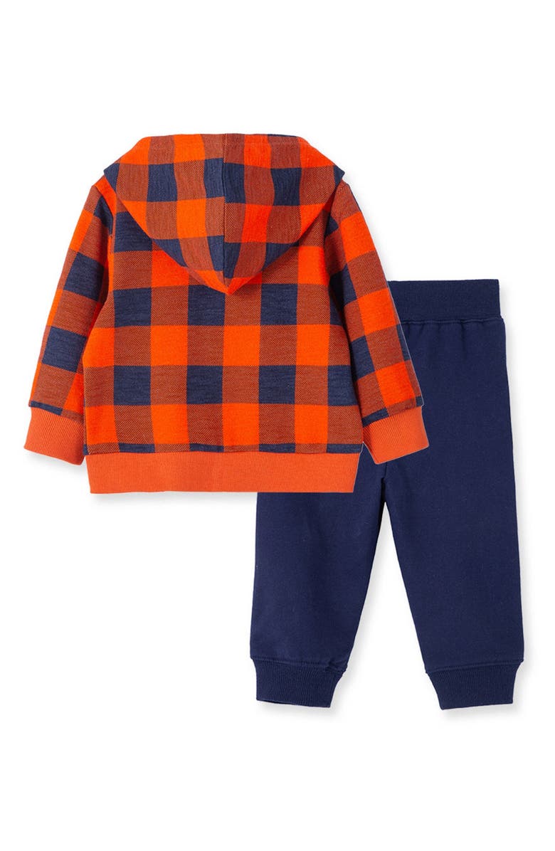 Little Me Fox Zip-Up Hoodie & Joggers Set, Alternate, color,