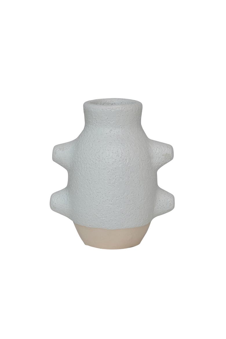 Abstract Stoneware Vase, Main, color, White