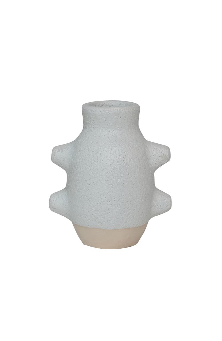 Storied Home Abstract Stoneware Vase, Main, color, White