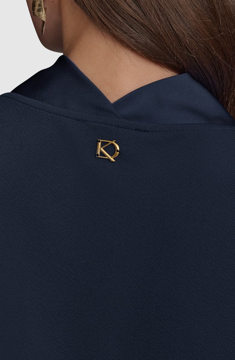 Donna Karan New York Cowl Neck Mixed Media Top, Alternate, color,