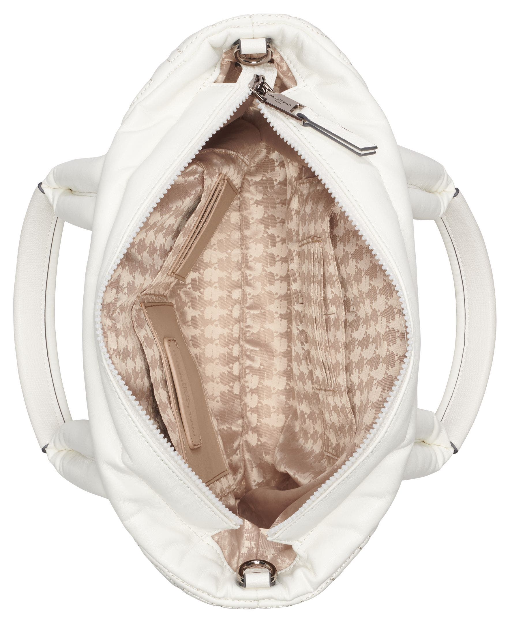 KARL LAGERFELD PARIS Voyage Med Tote, Alternate, color, White Multi